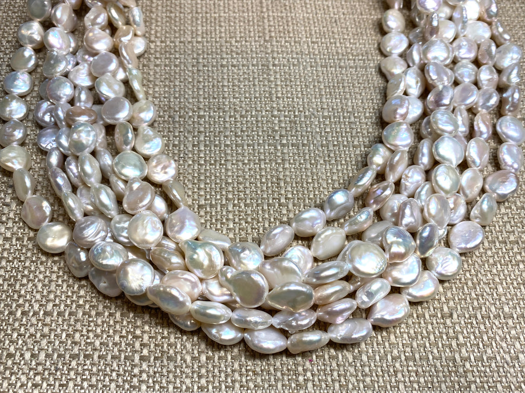 Freshwater Coin Pearls - 9.5-10.5mm