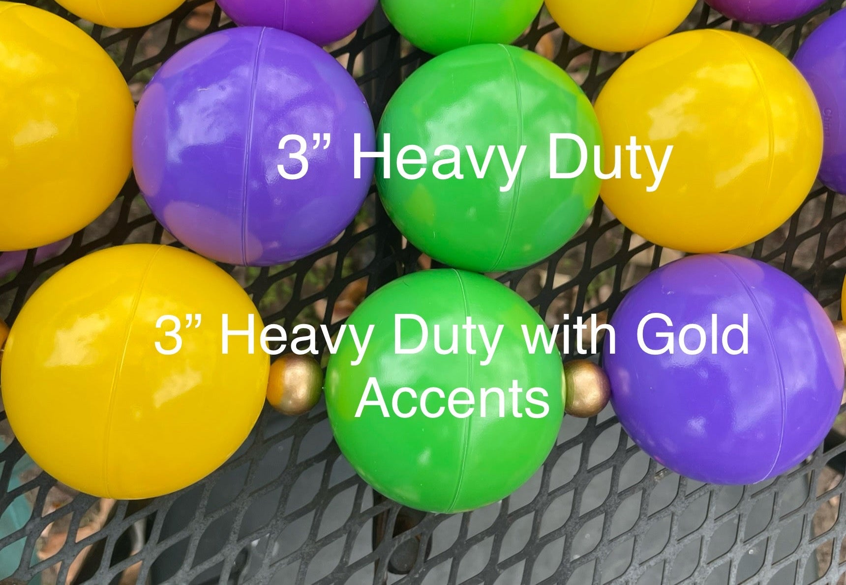 PRE-ORDER Mardi Gras Bead Garland : 8 ft. Large Heavy Duty Beads