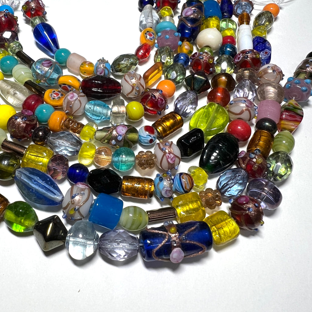 Mixed Glass Bead Strands