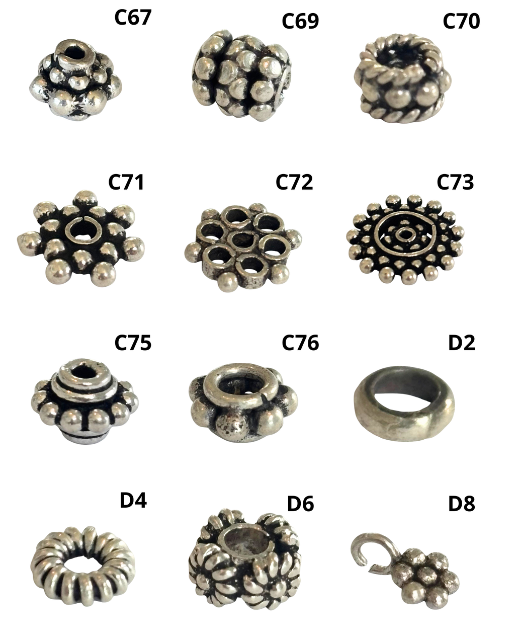 Bali Silver: Spacers (pack)