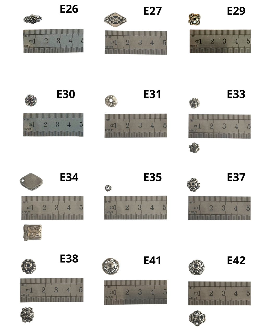 Bali Silver: Shaped Beads (pack)