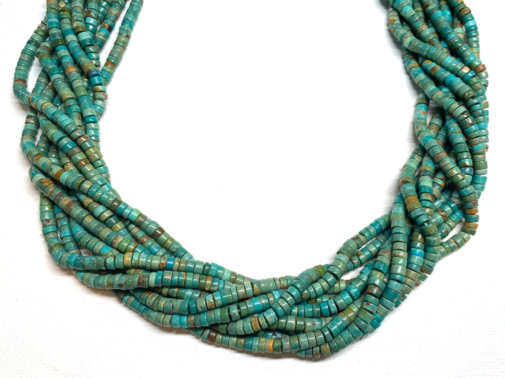 Natural Turquoise Heishi - 4x2mm