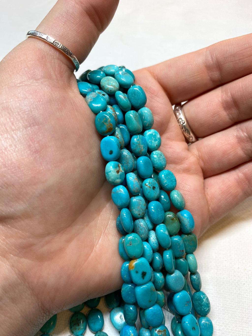 Natural Turquoise Pebbles - 7x9x4mm