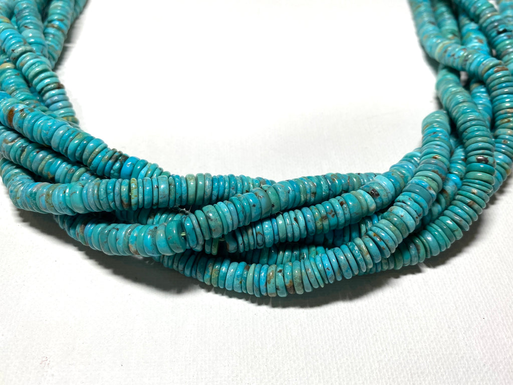 Natural Turquoise Irregular Disc - 7-8x1-2mm