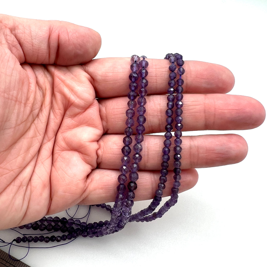Amethyst (A Grade) Tiny Faceted Rounds