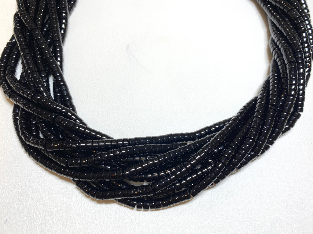 Black Obsidian Heishi 2x4mm