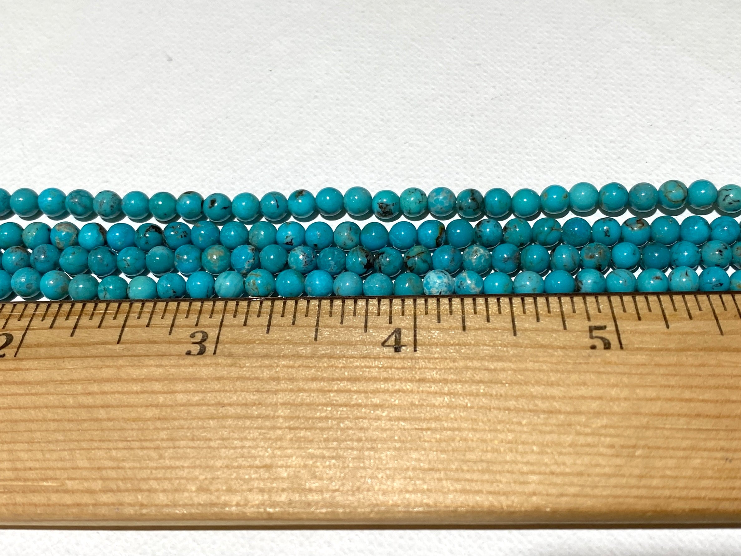 Natural Turquoise Rounds - 4mm