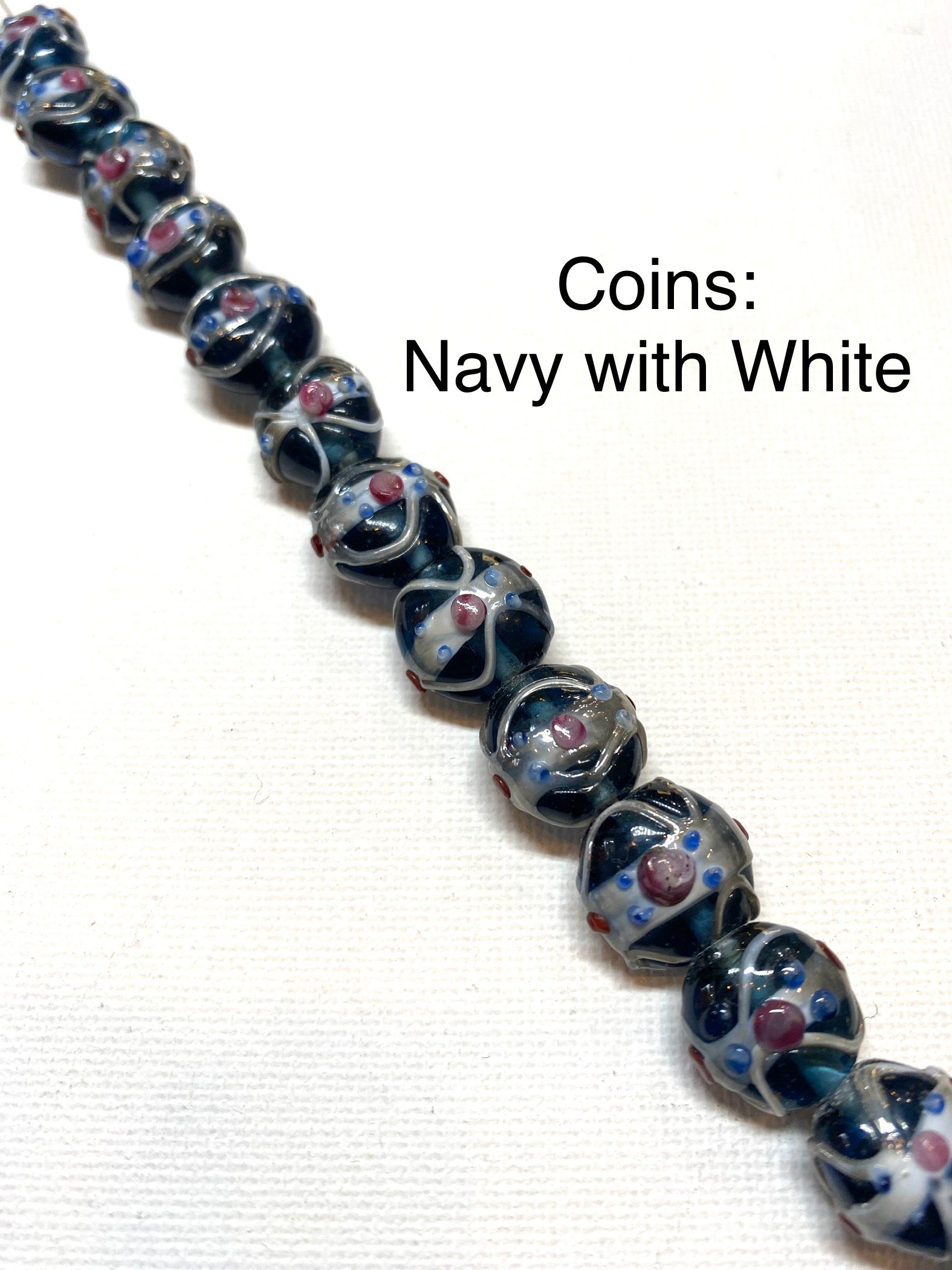 Venetian Style Glass Beads - Coins