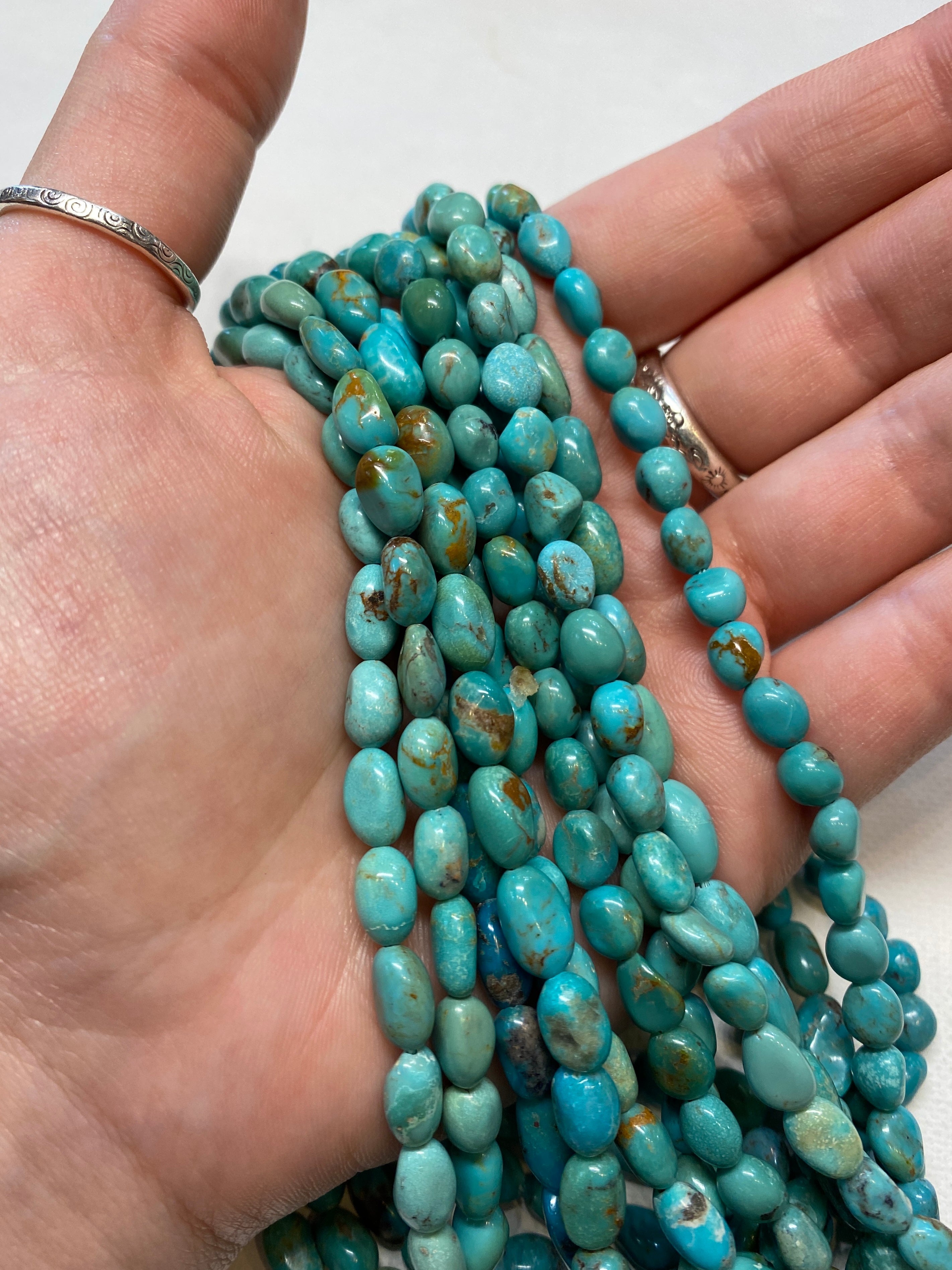 Natural Turquoise Nuggets - 7-10x5mm