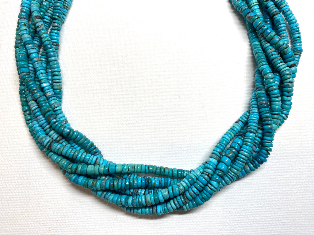 Natural Turquoise Irregular Disc - 4.5x2mm