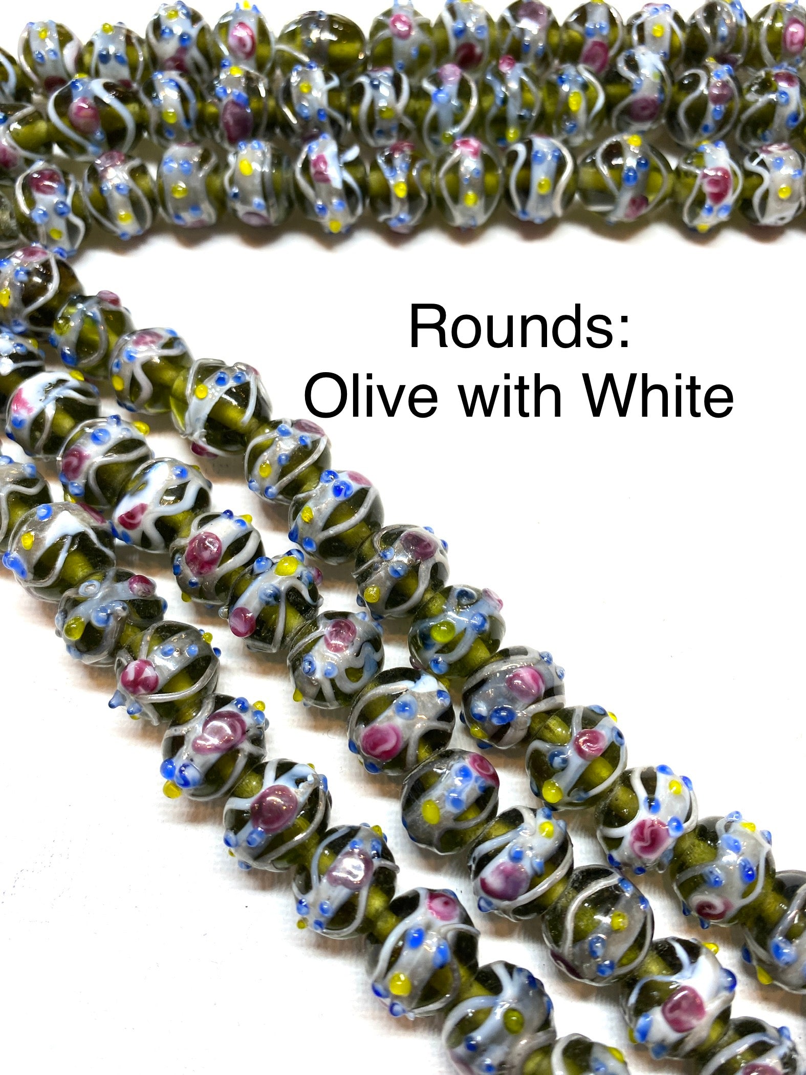 Venetian Style Glass Beads - Large Rounds