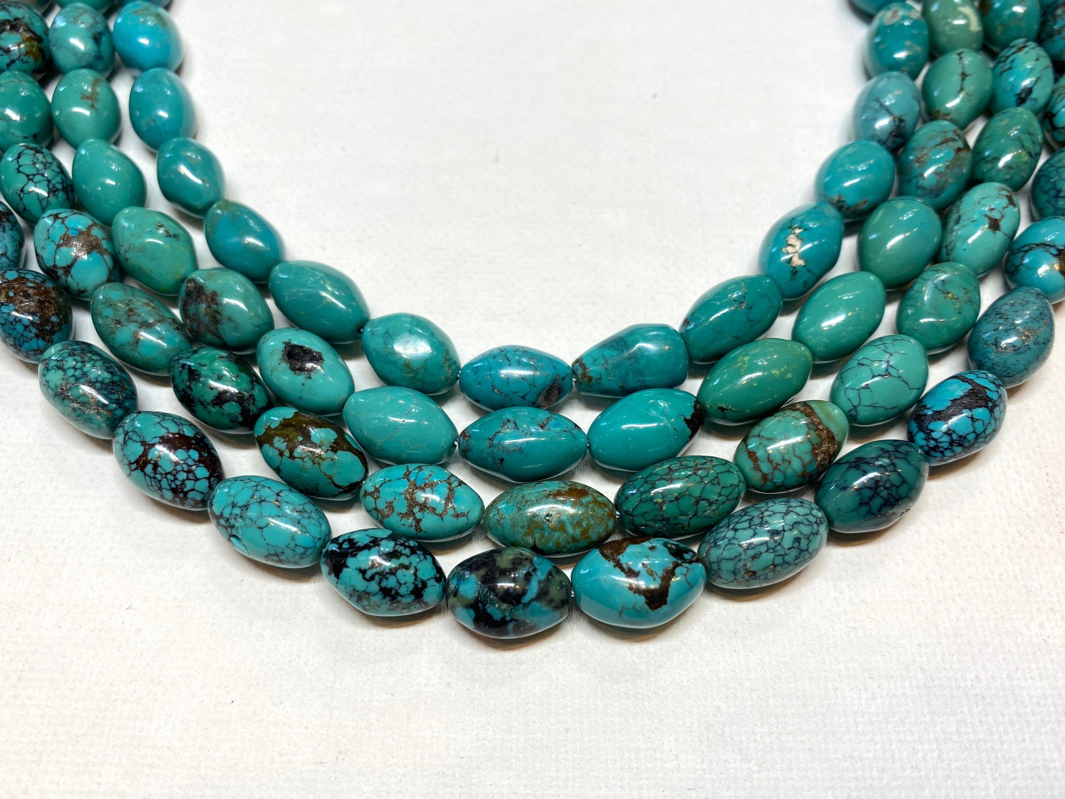 Natural Turquoise Irregular Barrel - 8x14mm