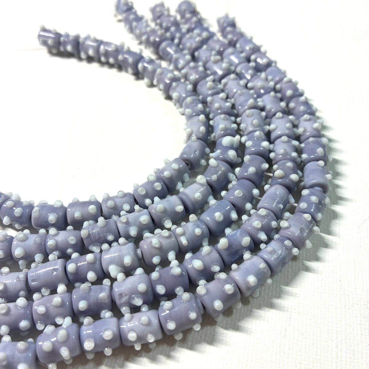 Glass Dot Bead Strands - 8"