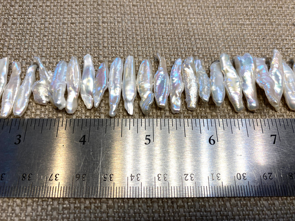 Freshwater Stick Pearls - Center-drilled