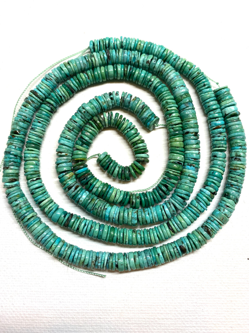 Natural Turquoise Heishi - 6.5x1mm
