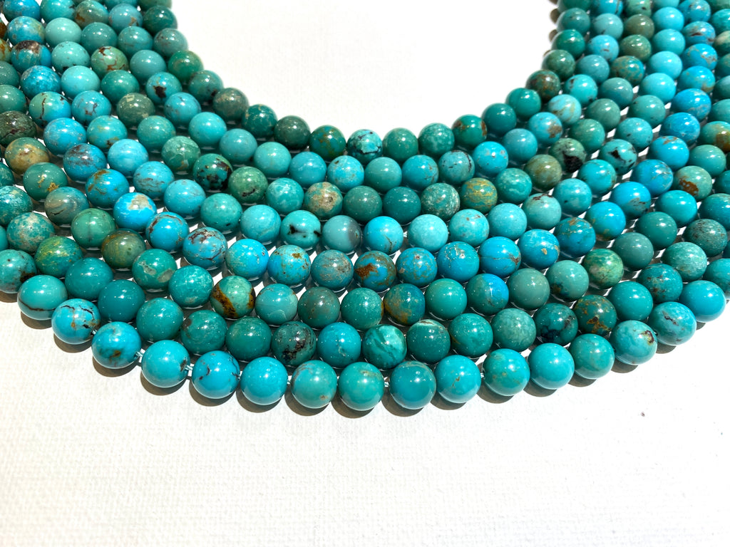 Natural Turquoise Rounds - 8mm