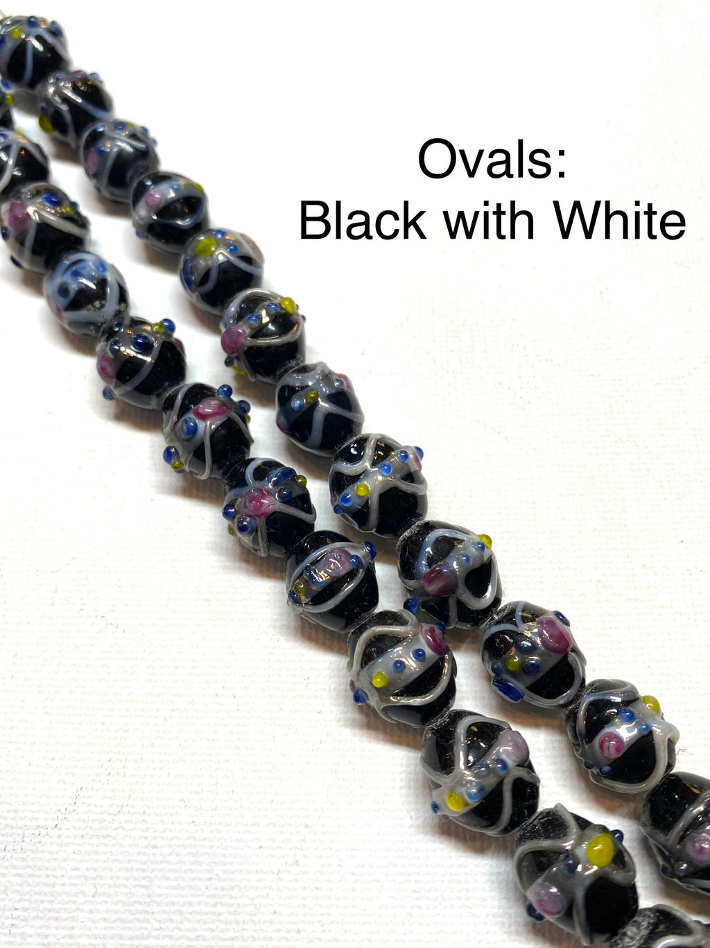 Venetian Style Glass Beads - Ovals