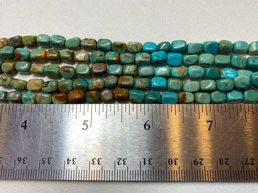Natural Turquoise Rectangles - 5x5x7mm