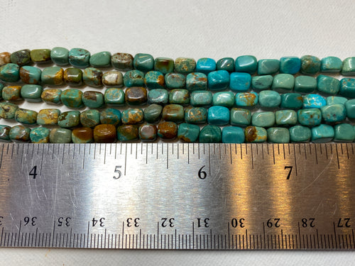Natural Turquoise Rectangles - 5x5x7mm