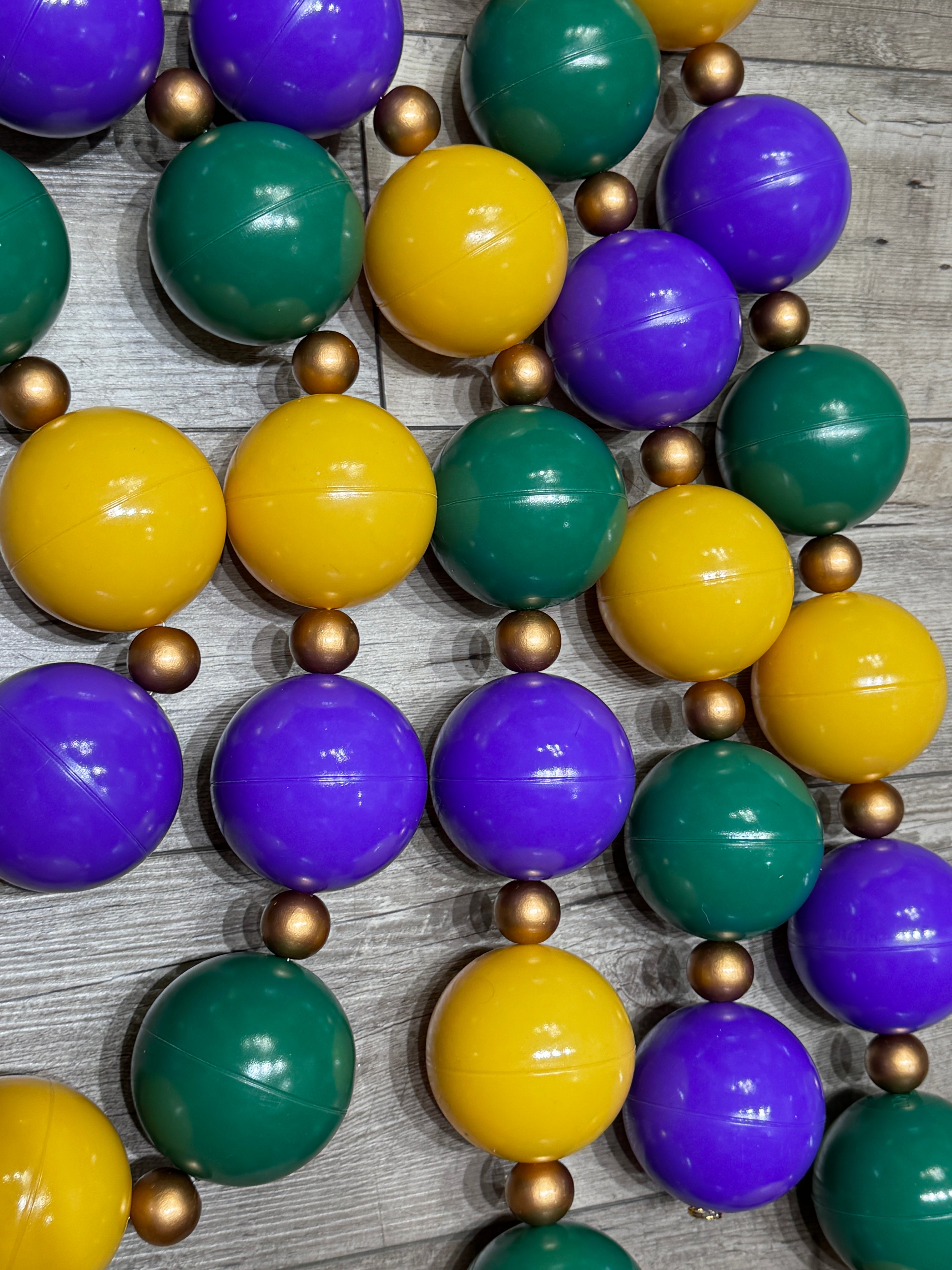 PRE-ORDER Mardi Gras Bead Garland : 8 ft. Large Heavy Duty Beads