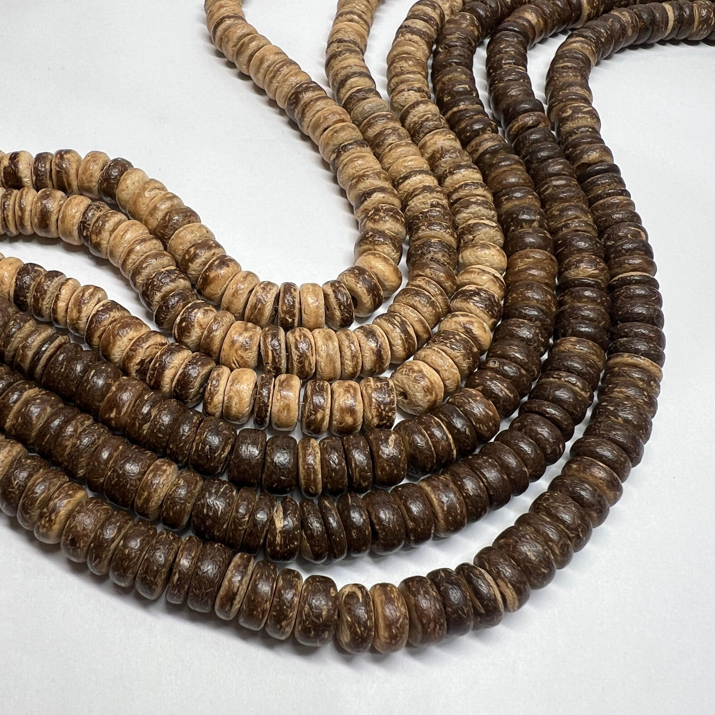 Coconut Heishi Beads - 8x4mm