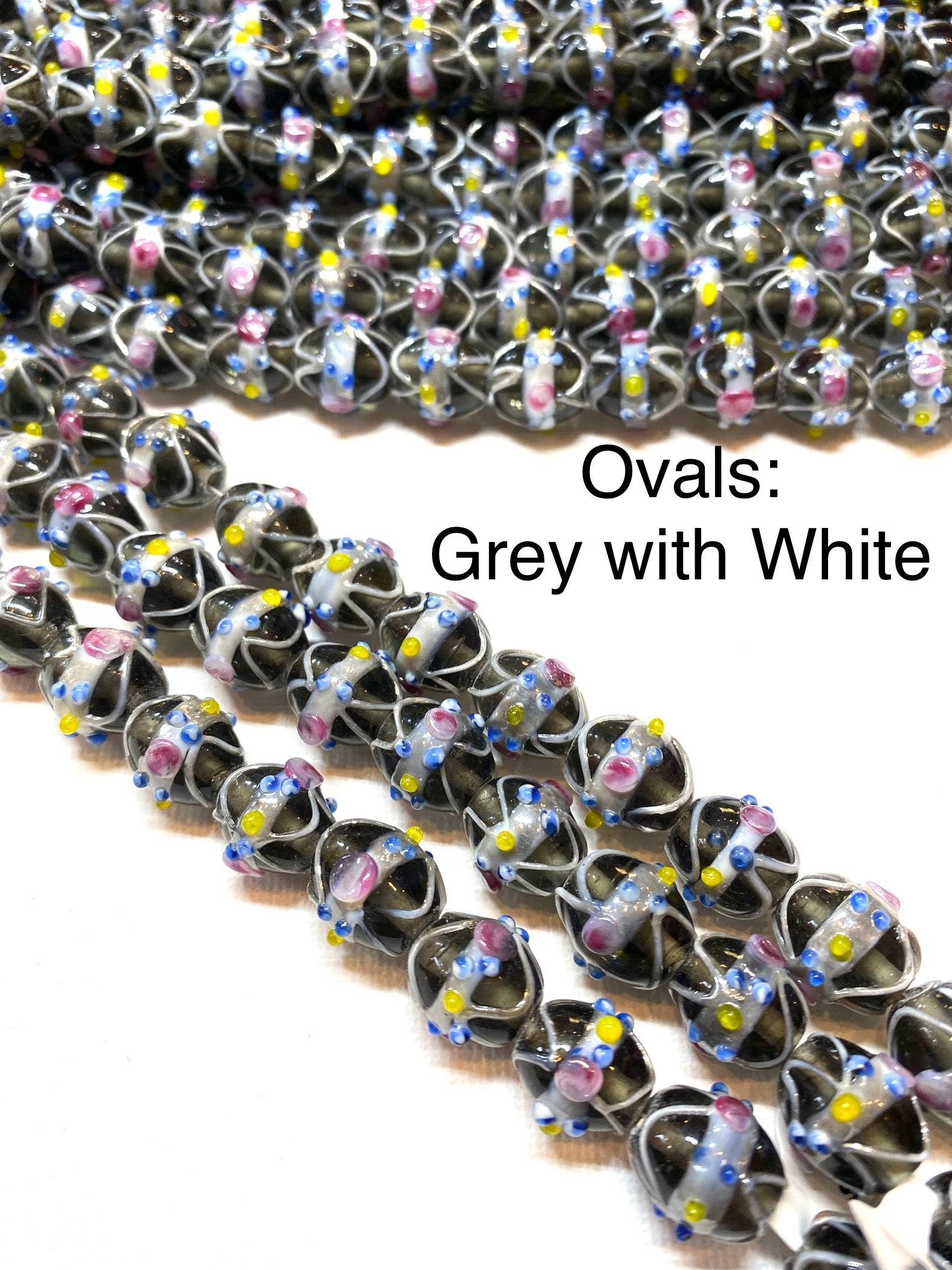 Venetian Style Glass Beads - Ovals