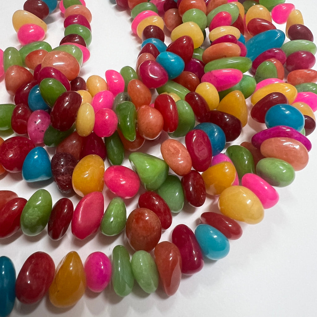 Multi-Color Dyed Jade Pebbles