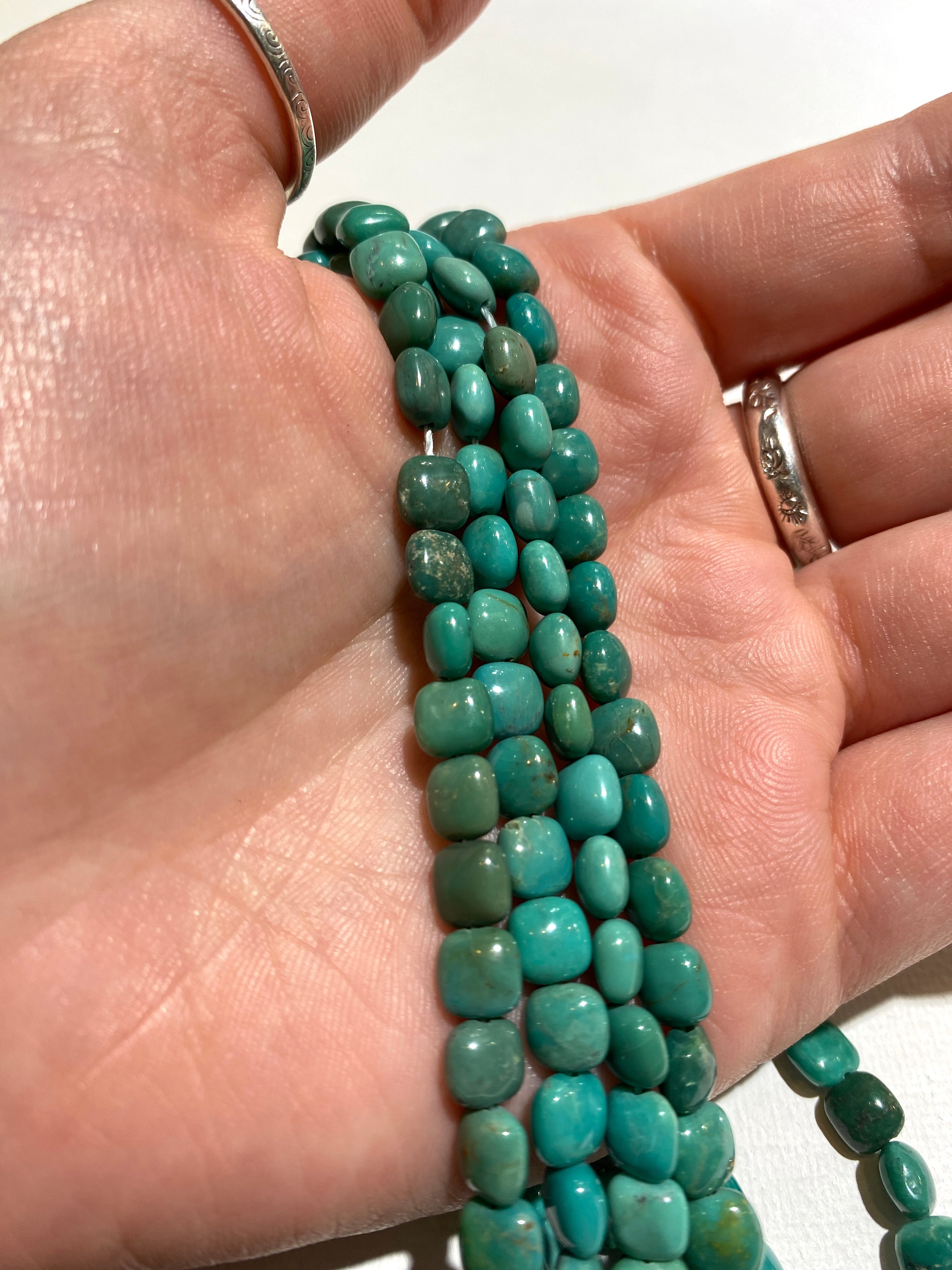 Natural Turquoise Pillows - 6x6x4mm