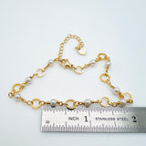 Plated Brass Faux Pearl Bracelet