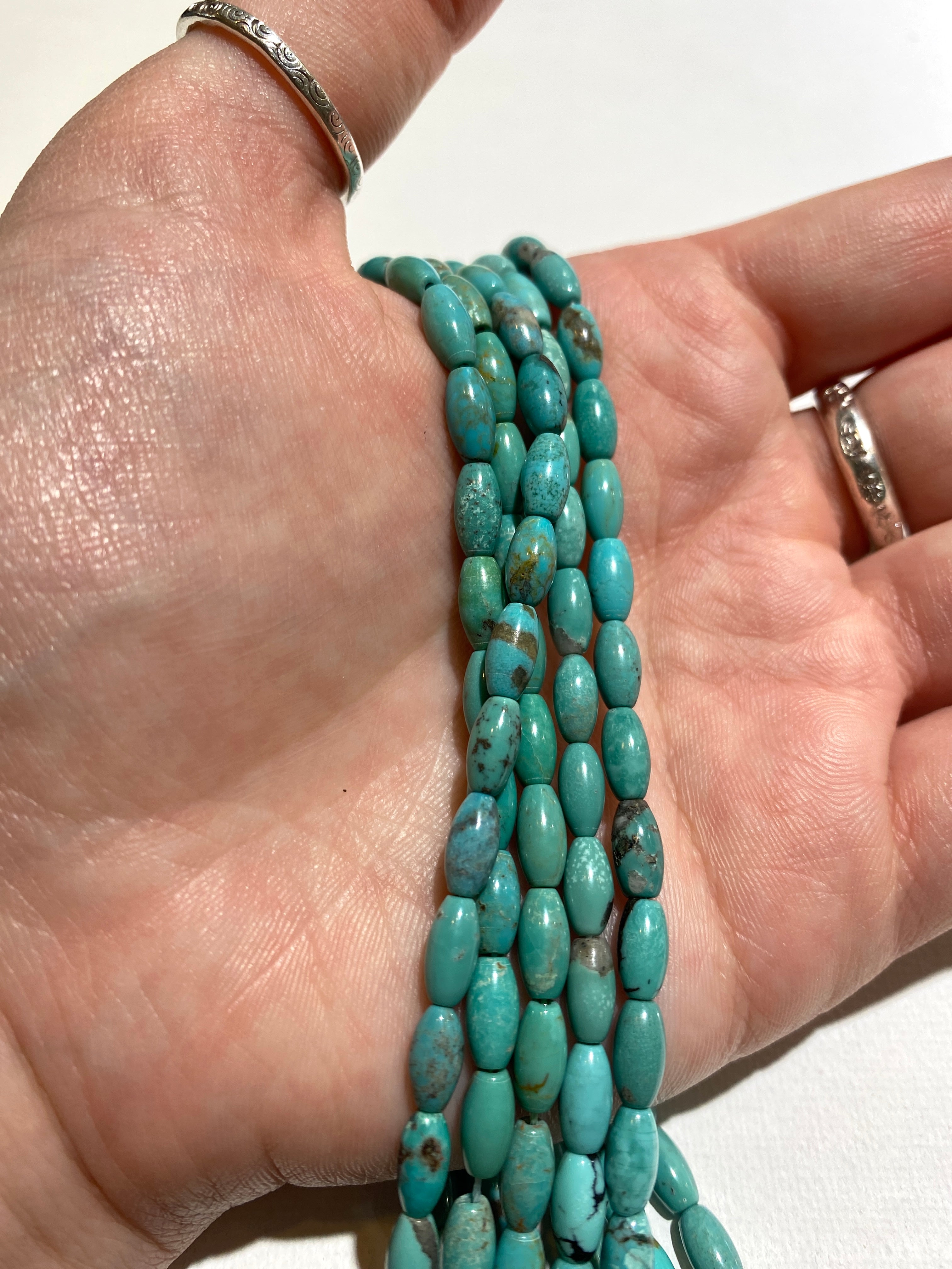 Natural Turquoise Barrel - 4x8mm