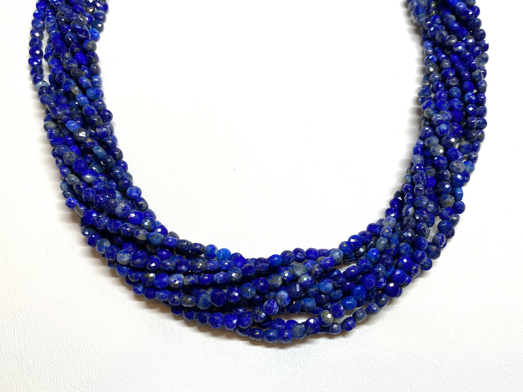 Lapis Faceted Coins - 4mm