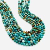 Turquoise Faceted Rounds - 3.5mm