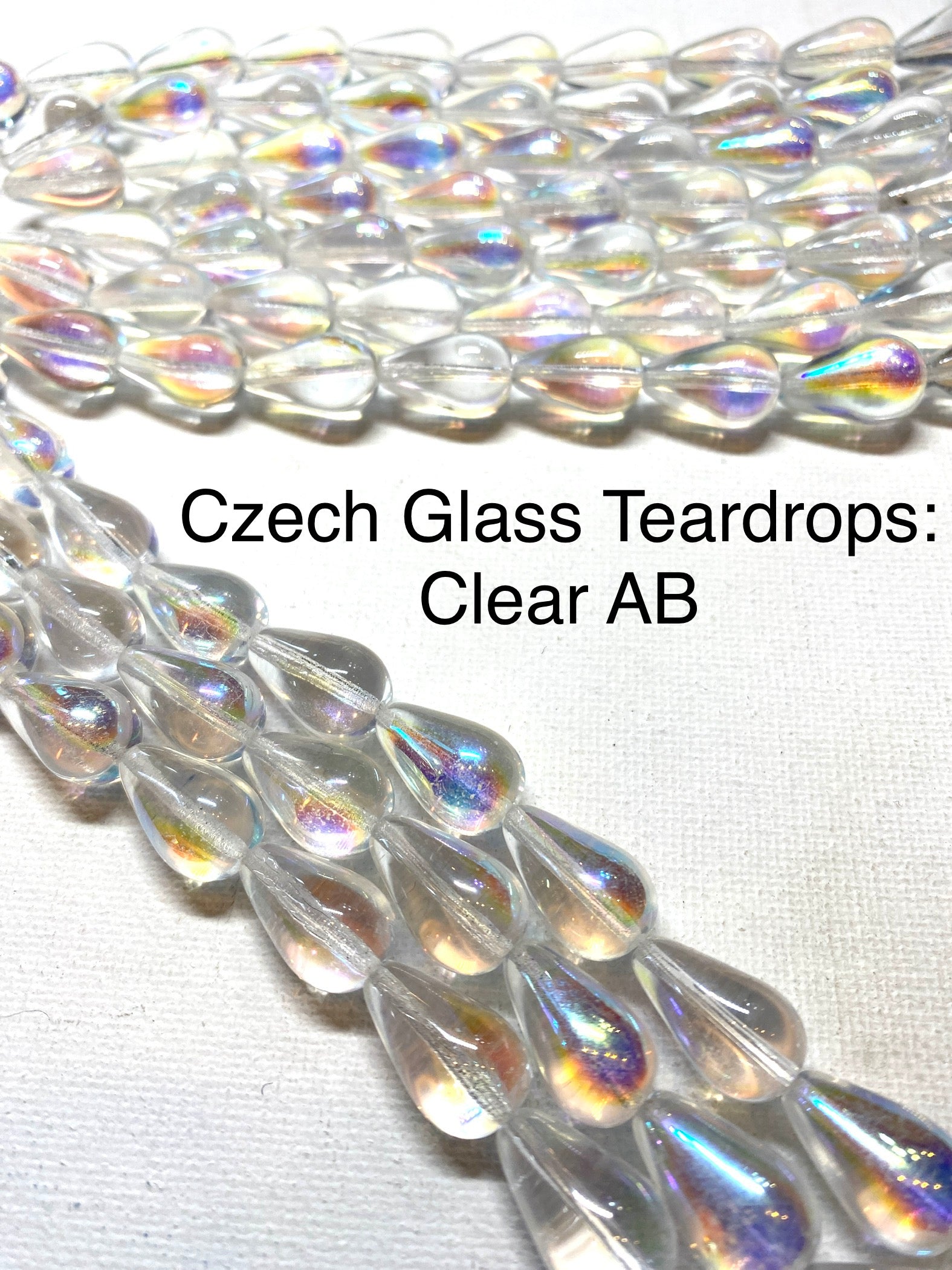 Czech Glass Teardrops