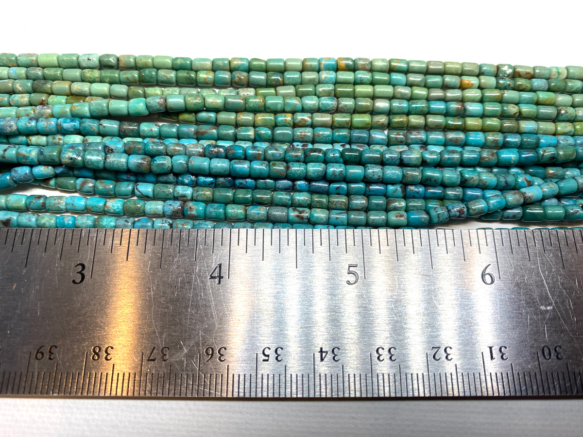 Natural Turquoise Cylinder 3x4mm