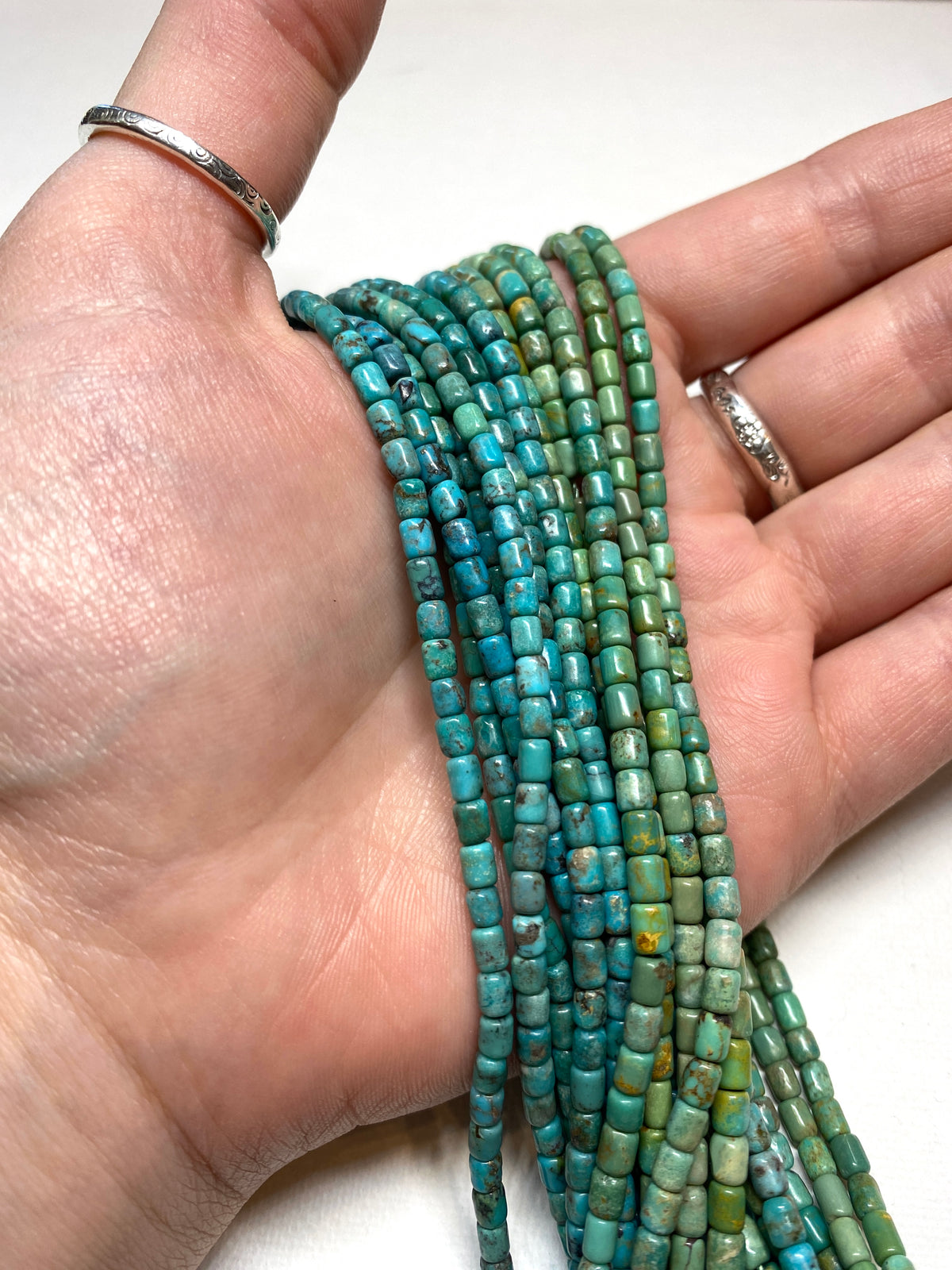 Natural Turquoise Cylinder 3x4mm