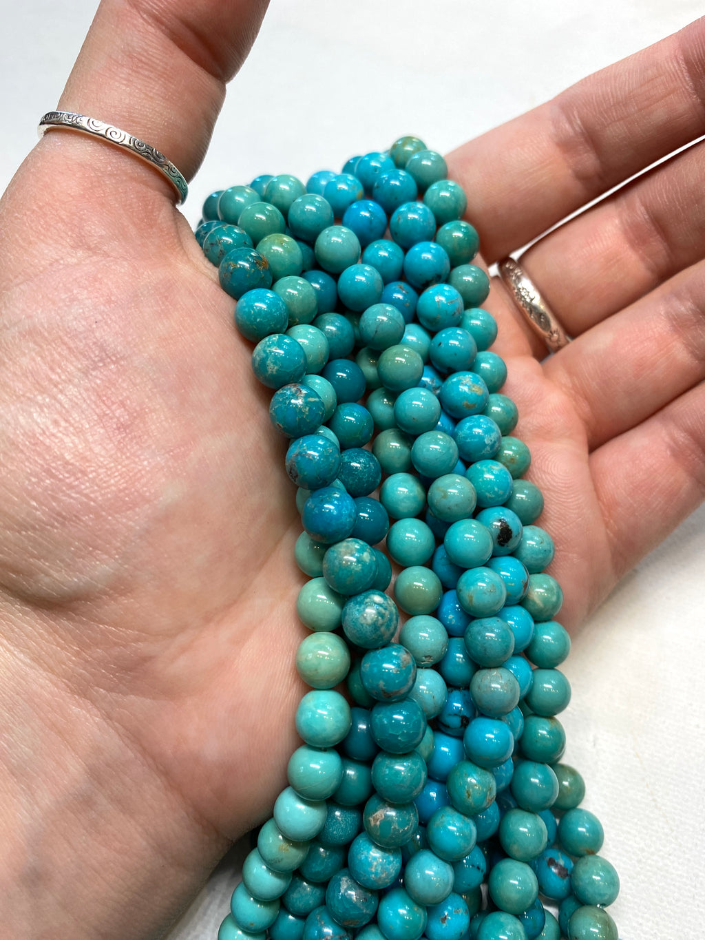 Natural Turquoise Rounds - 7mm