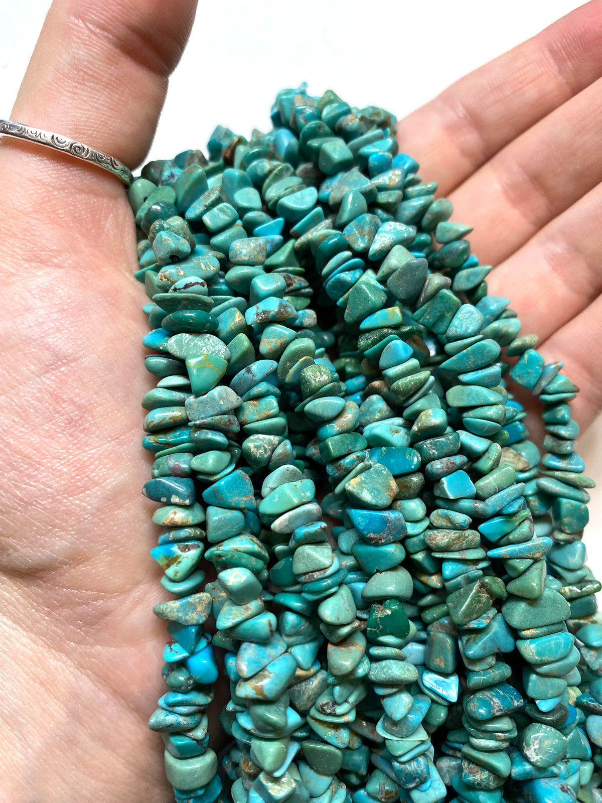 Natural Turquoise Chips - 7mm