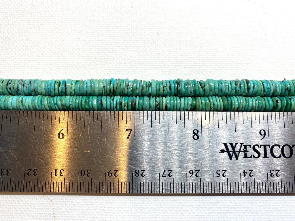 Natural Turquoise Heishi - 6.5x1mm
