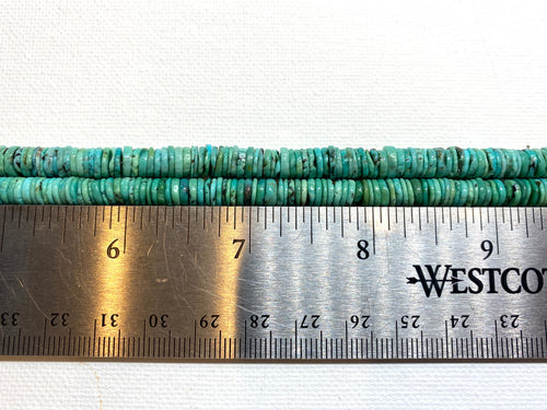 Natural Turquoise Heishi - 6.5x1mm