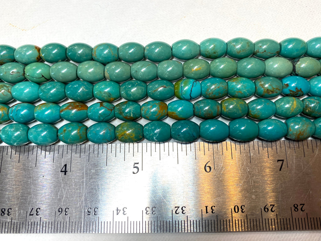 Natural Turquoise Barrel - 8x10mm