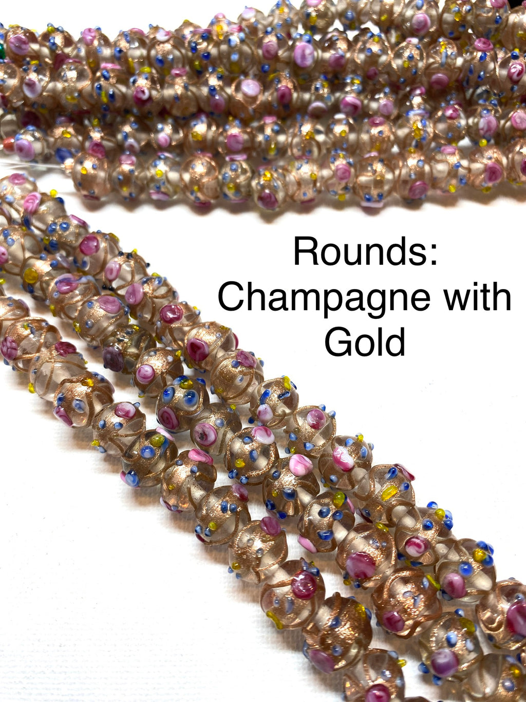Venetian Style Glass Beads - Large Rounds