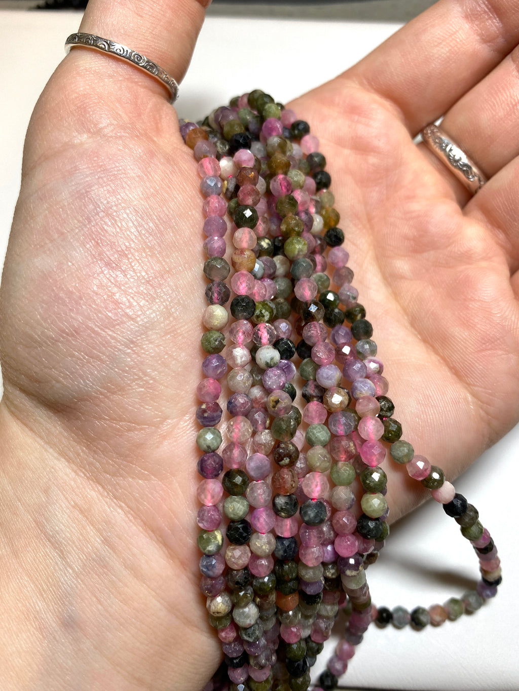 Tourmaline Faceted Rounds 4mm
