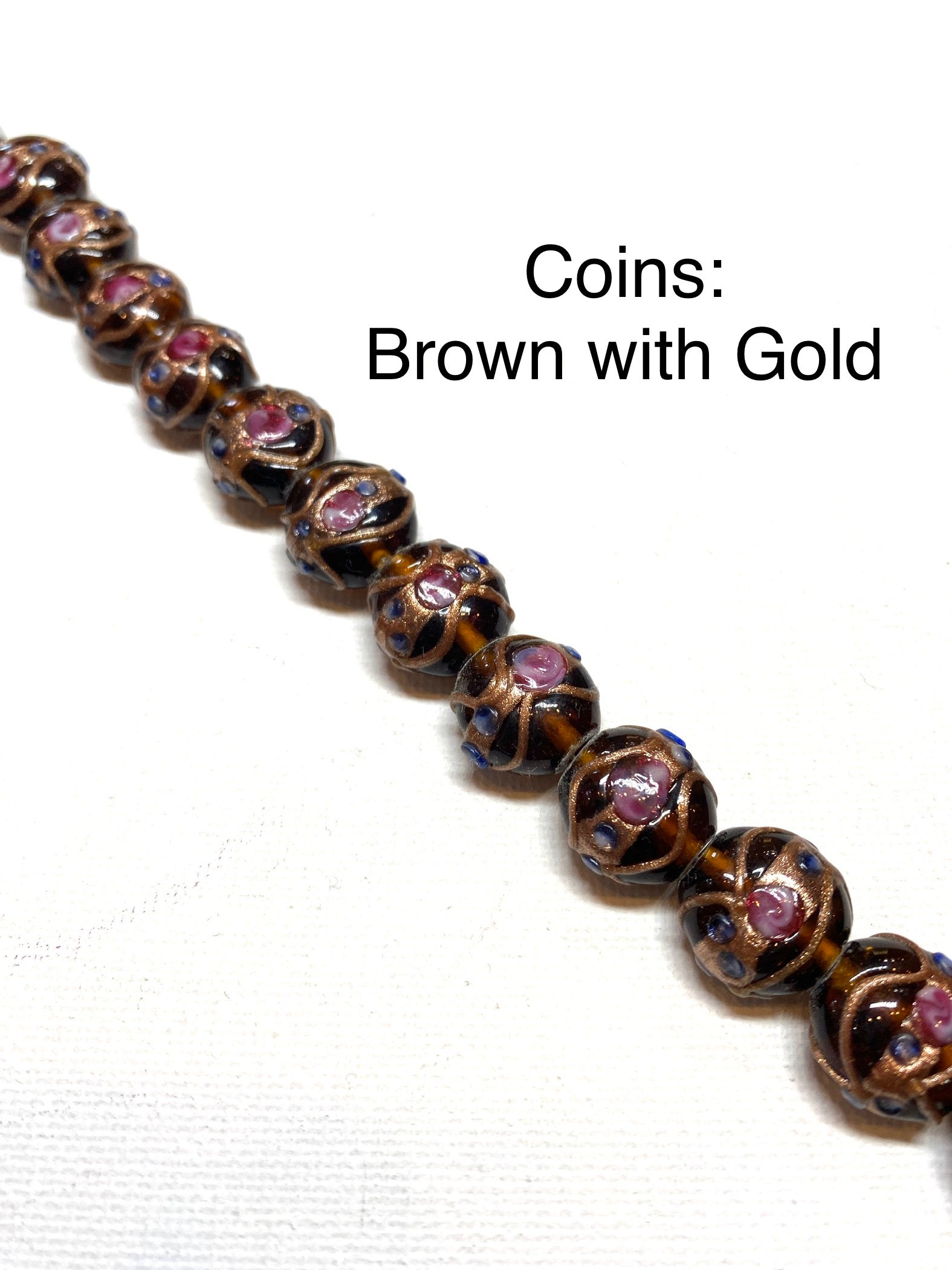 Venetian Style Glass Beads - Coins