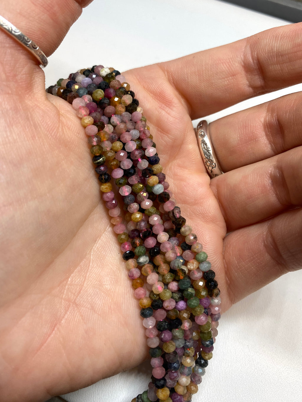 Tourmaline Faceted Rondelles