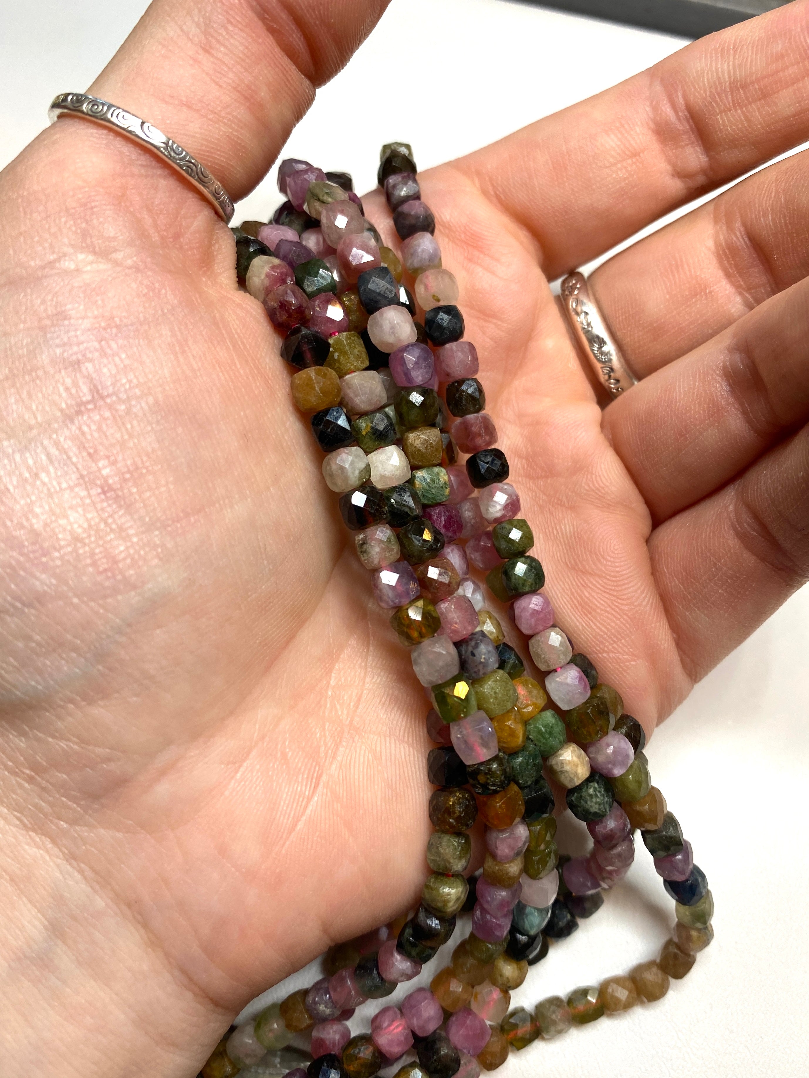 Tourmaline (A Grade)  Faceted Cubes