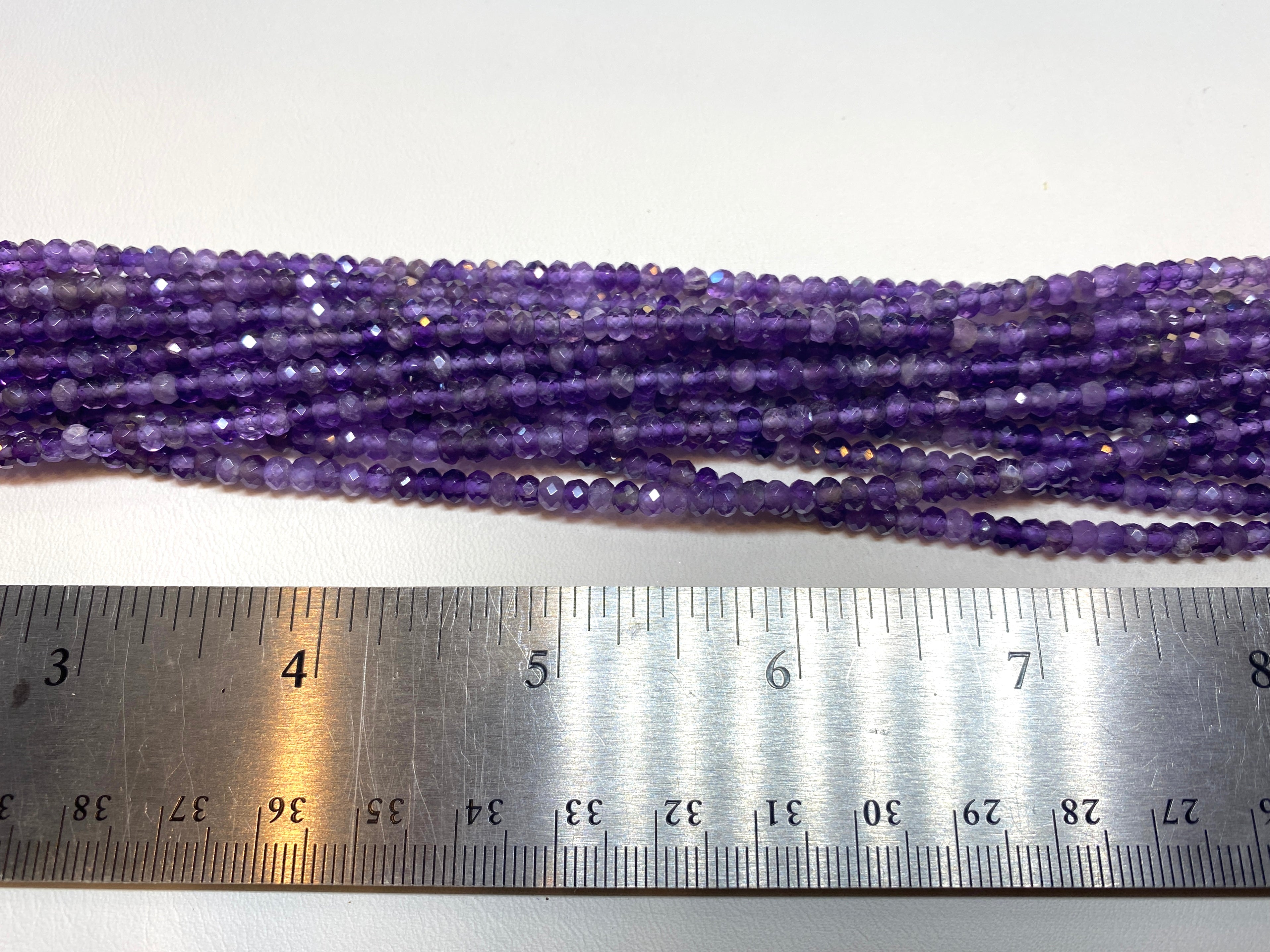Amethyst - Faceted Rondelles 2x4mm