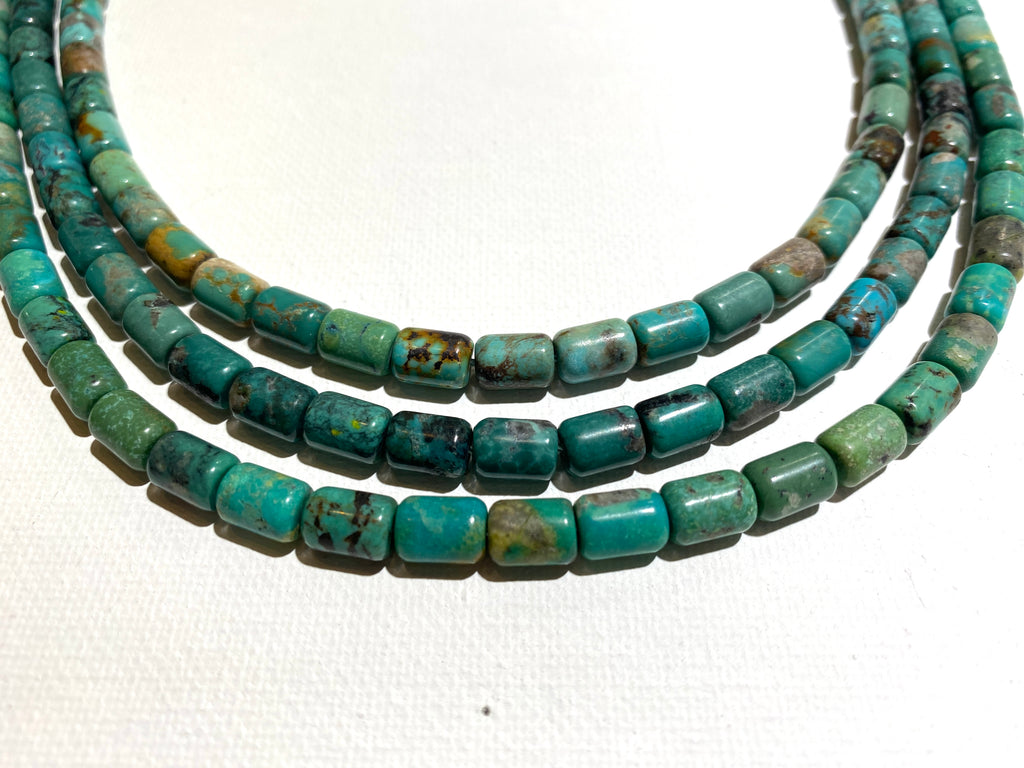 Natural Turquoise Cylinder 6x8mm