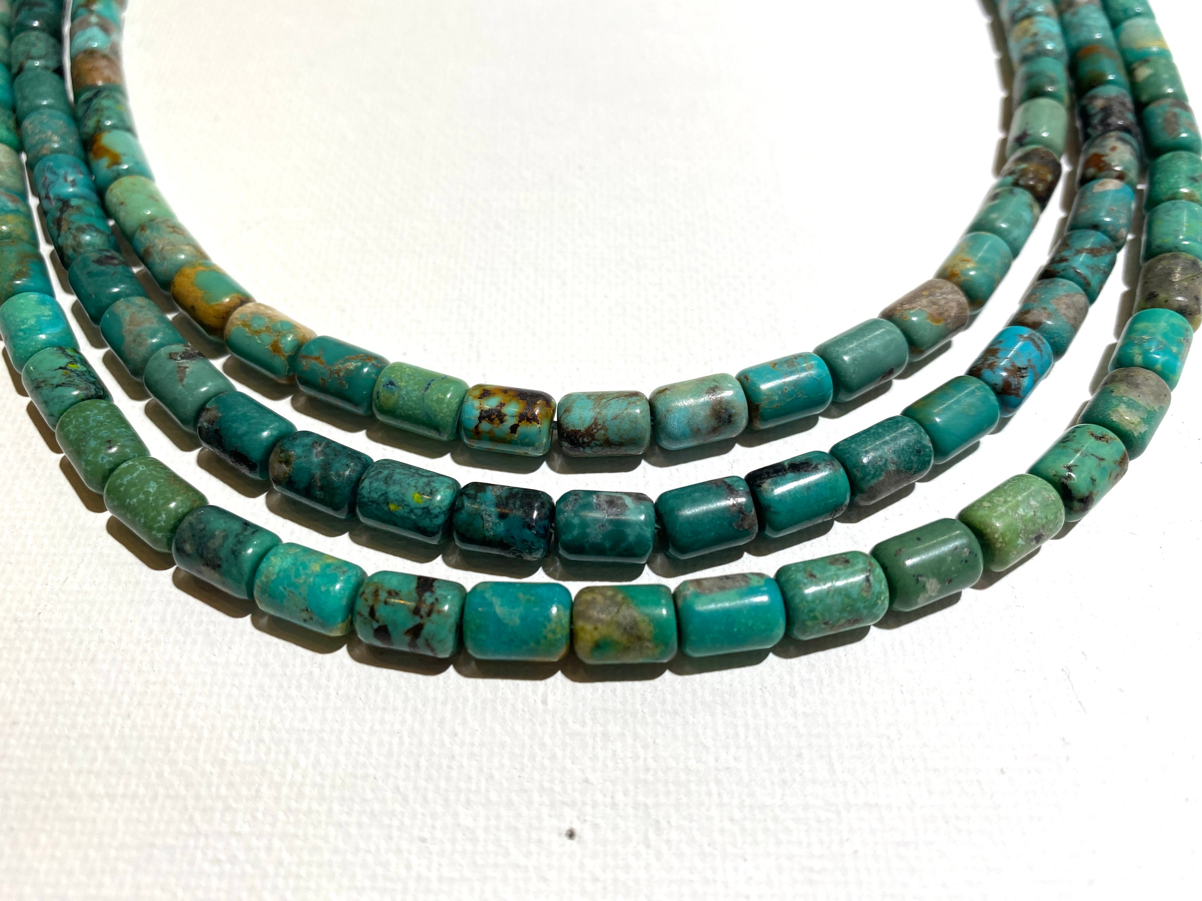 Natural Turquoise Cylinder 6x8mm