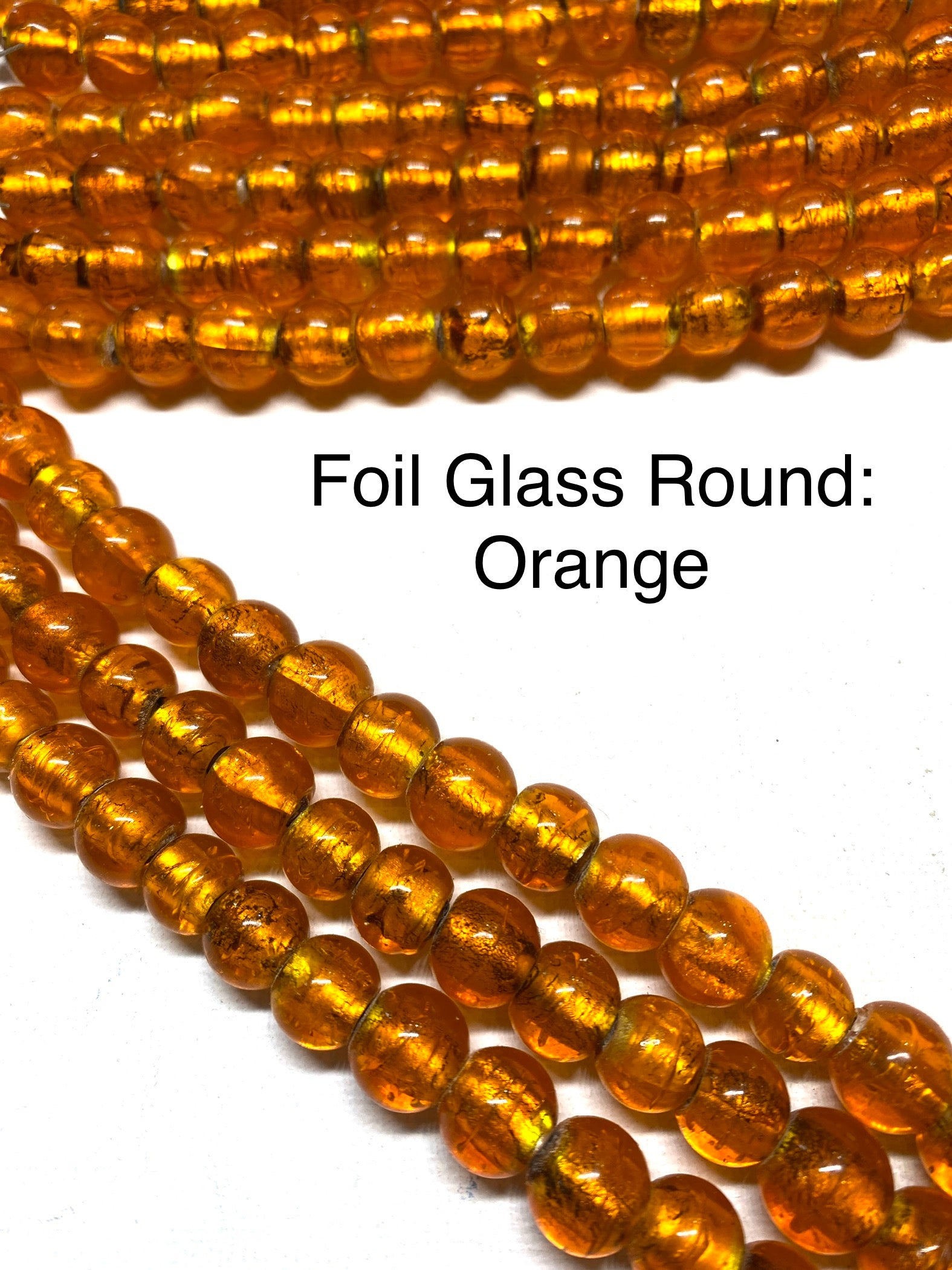 Foil Glass - Round, 9-10mm