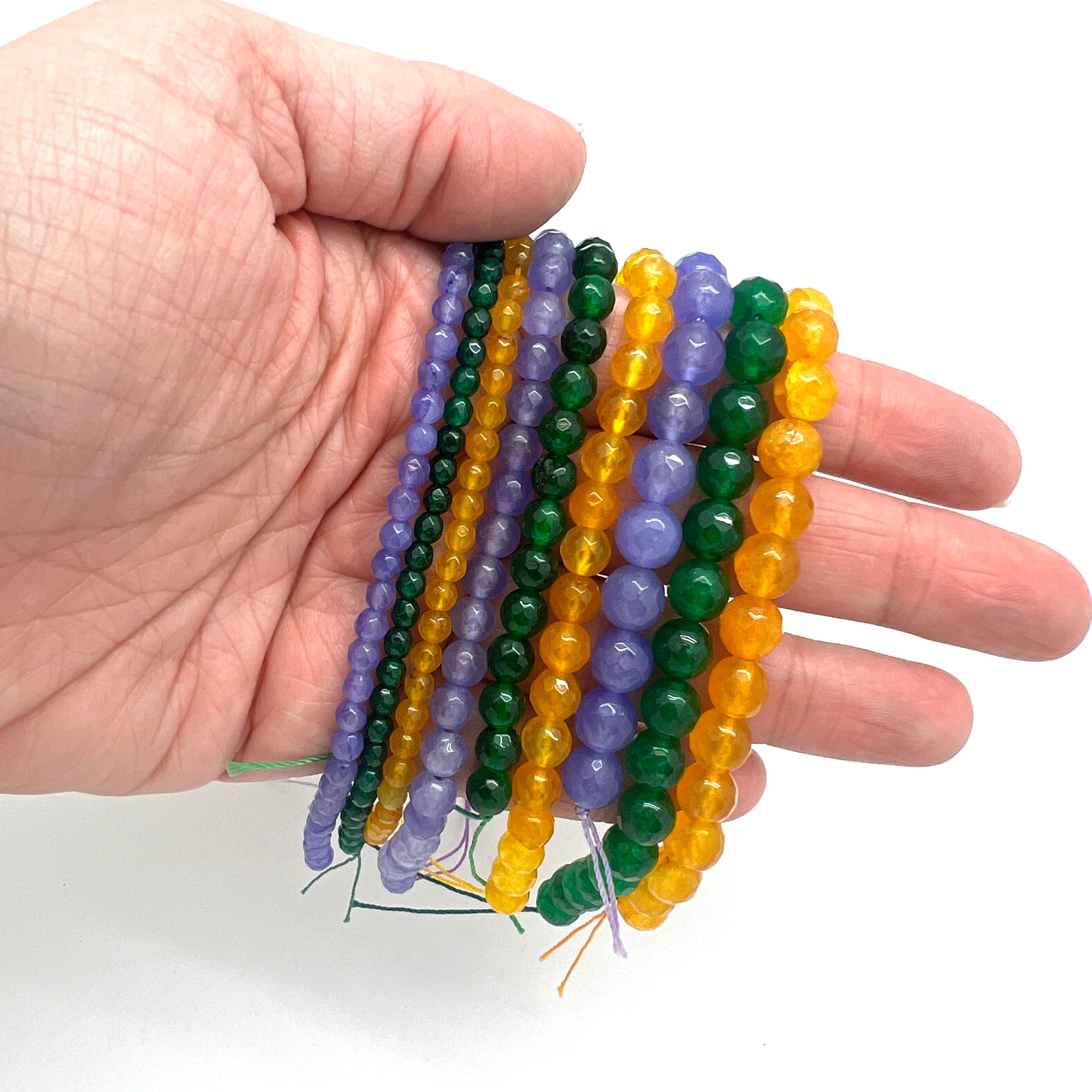 Mardi Gras Jade Mix - Faceted Round